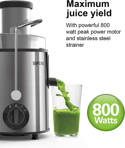 Quick Juicer Machine, Centrifugal Juicer with 3" Big Mouth for Whole Fruits & Veggies, Easy to Clean, Non-Bpa Stainless Steel Kitchen Juicer