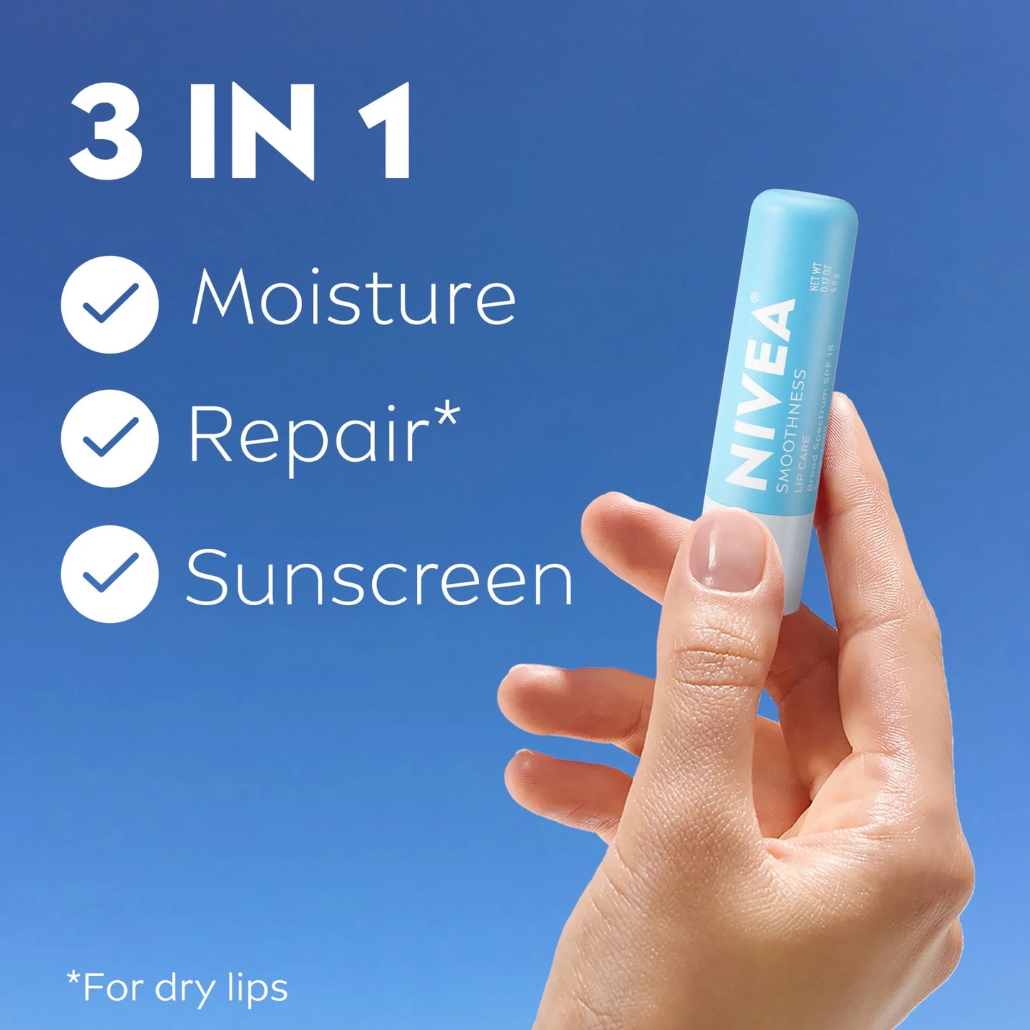 Smoothness Lip Care, Lip Balm SPF 15 with Shea Butter, 0.17 Oz Stick