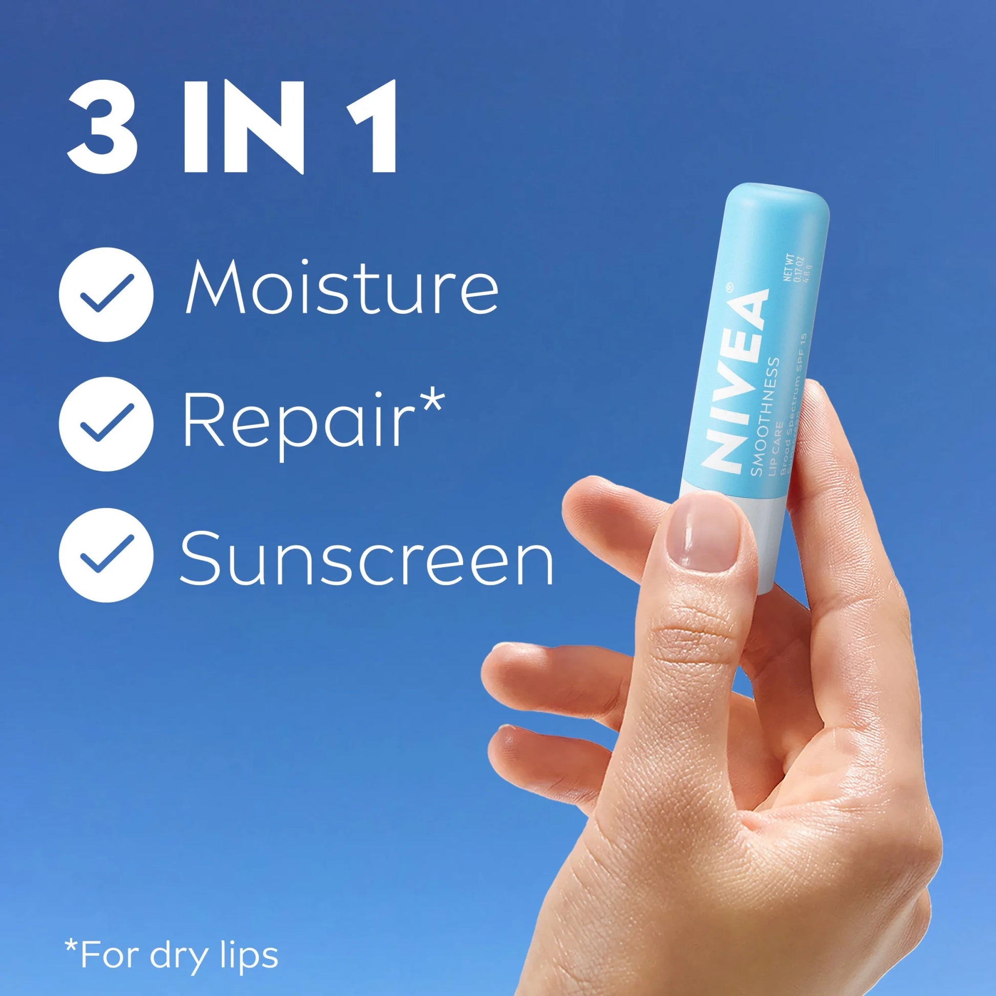 Smoothness Lip Care, Lip Balm SPF 15 with Shea Butter, 0.17 Oz Stick