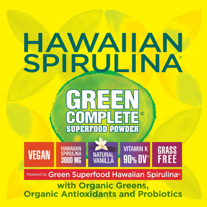 Hawaiian Spirulina Green Complete Superfood Powder