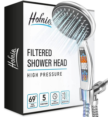 Filtered Shower Head with Handheld Shower Heads High Pressure 5 Spray Modes
