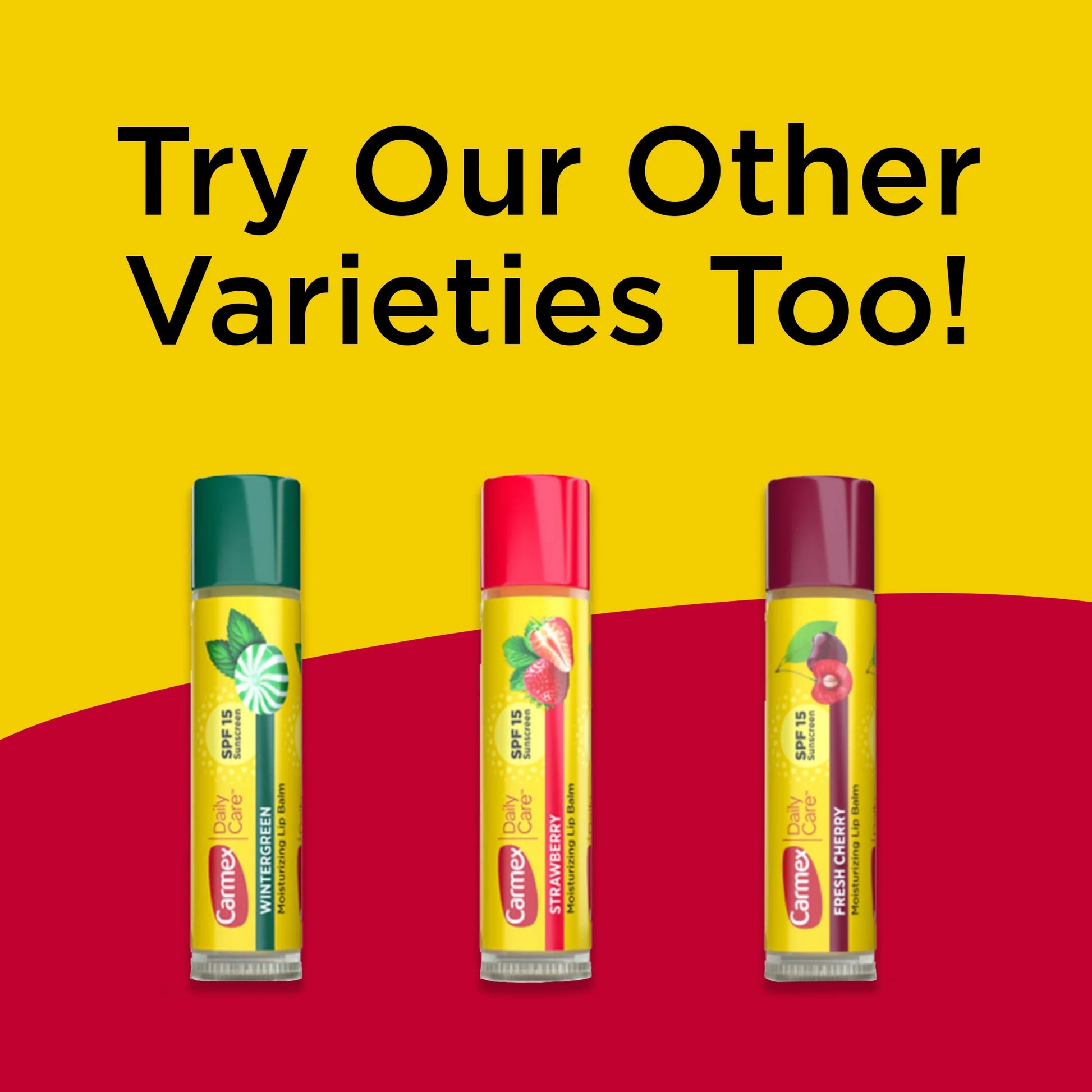 Daily Care Minis Moisturizing Lip Balm Tubes with SPF 15, Strawberry, Cool Mint, Wild Berry, Peach Mango and Fresh Cherry Lip Balm Pack - 0.18 0Z Each, 5 Count