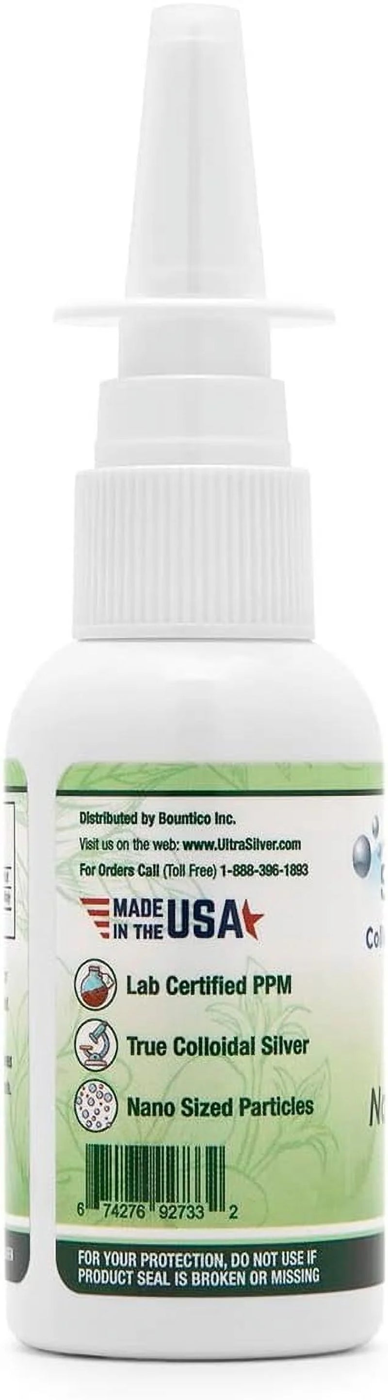 ® Colloidal Silver Nasal Spray | 500 PPM | 2 Ounce Vertical Spray Bottle