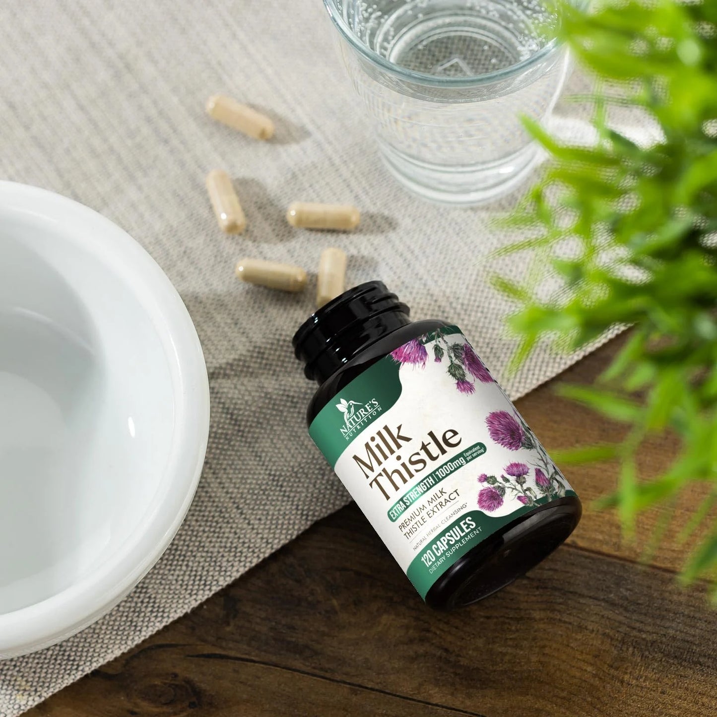 Milk Thistle & Dandelion Root Liver Cleanse Detox & Repair - 1000Mg Herbal Liver Support Supplement with Silymarin Marianum - Advanced Liver Health Support Formula for Detox & Repair - 120 Capsules
