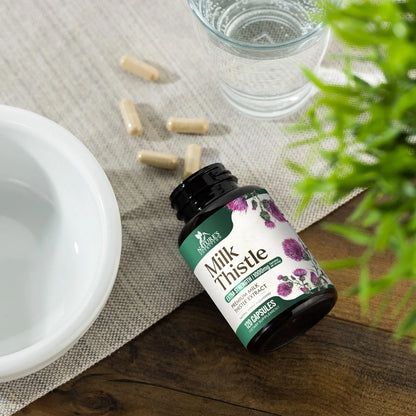 Milk Thistle & Dandelion Root Liver Cleanse Detox & Repair - 1000Mg Herbal Liver Support Supplement with Silymarin Marianum - Advanced Liver Health Support Formula for Detox & Repair - 120 Capsules
