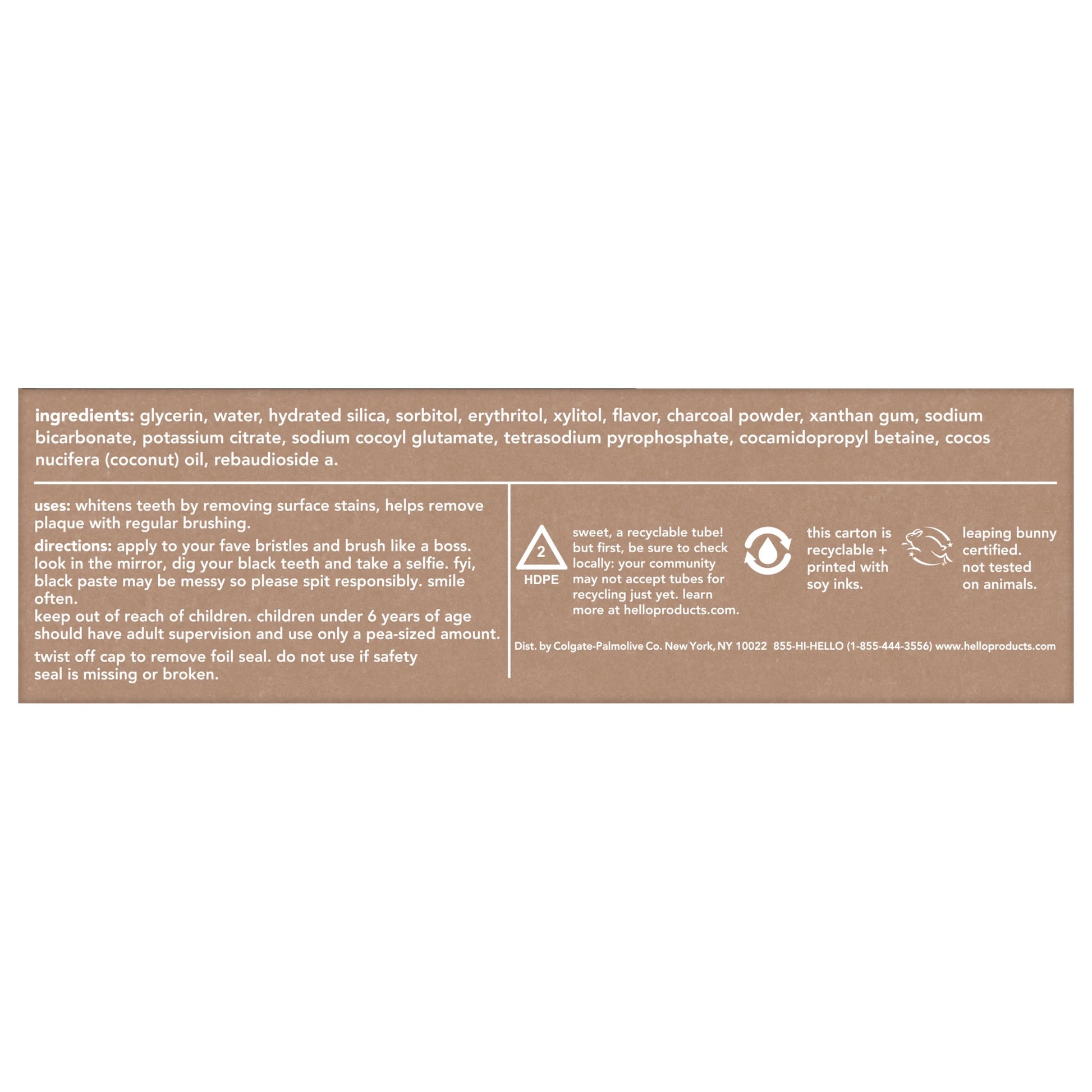 Epic Whitening Charcoal Fluoride Free Toothpaste, Fresh Mint, 4.0 Oz Tube