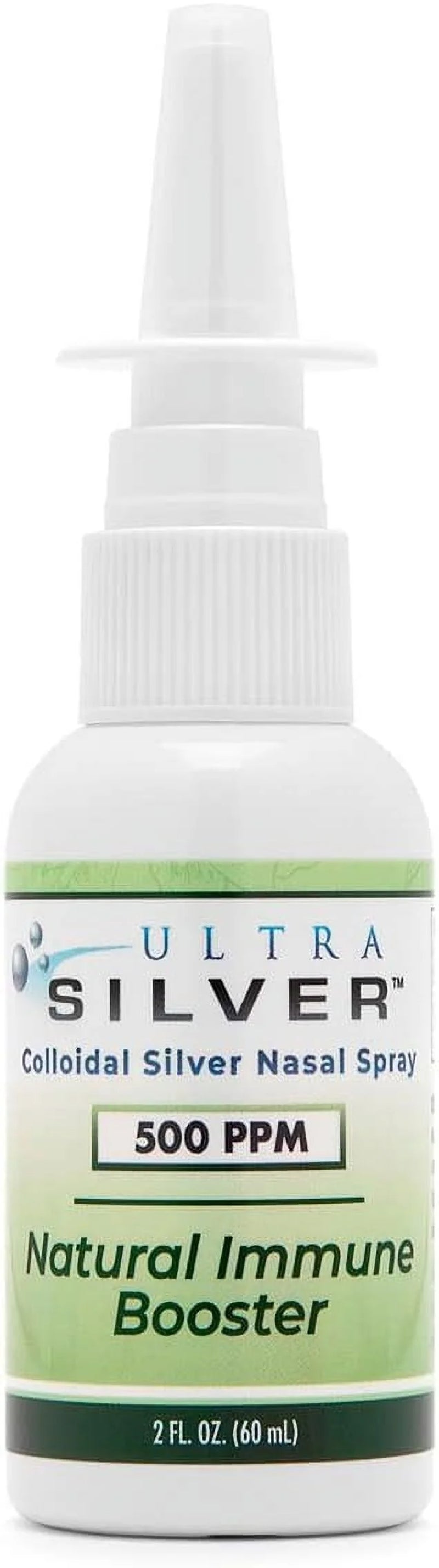 ® Colloidal Silver Nasal Spray | 500 PPM | 2 Ounce Vertical Spray Bottle