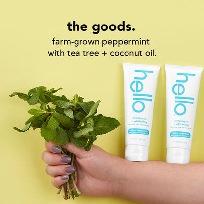 Antiplaque Whitening Fluoride Free Toothpaste, Natural Peppermint, 2 Pack, 4.7 Oz Tubes
