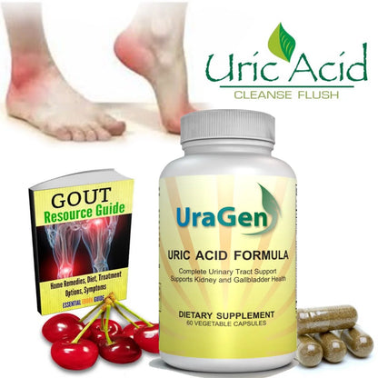 Uric Acid Cleanse Flush - Supports Healthy Uric Acid Levels -Potent Tart Cherry Extract - New Lowering Formula, 120 Vcaps (2 Bottles)