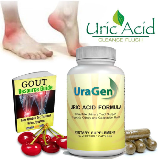 Uric Acid Cleanse Flush - Supports Healthy Uric Acid Levels -Potent Tart Cherry Extract - New Lowering Formula, 120 Vcaps (2 Bottles)