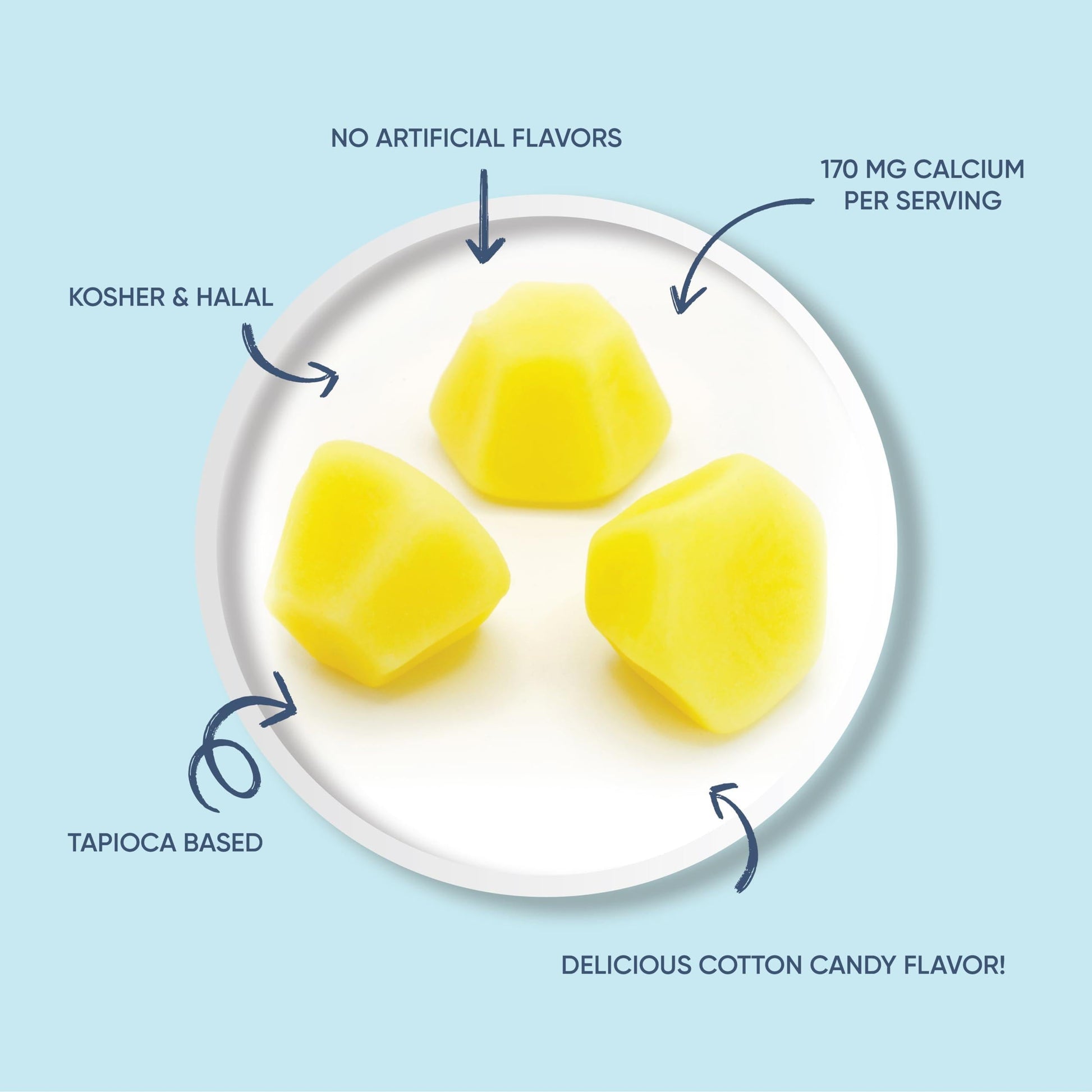 Calcium Vitamin D Gummies All Natural Gluten Free Non GMO Chews Calcium And