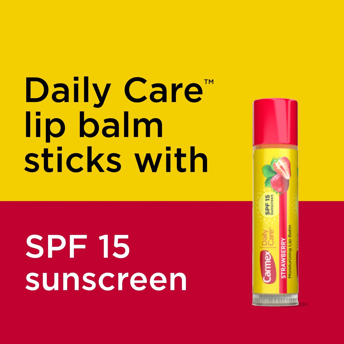 Daily Care Moisturizing Lip Balm Sticks, SPF 15, Multi-Flavor Lip Balm, 3 Count (1 Pack of 3)