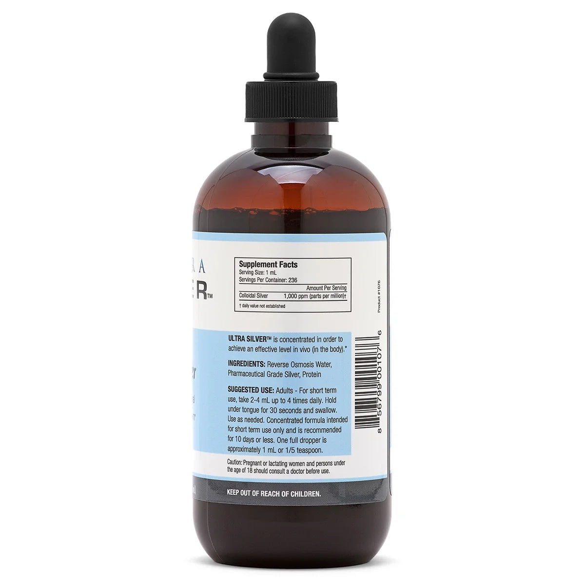 ® Colloidal Silver | 1000 PPM 8 Oz (236Ml) | Mineral Supplement | True Colloidal Silver - with Dropper