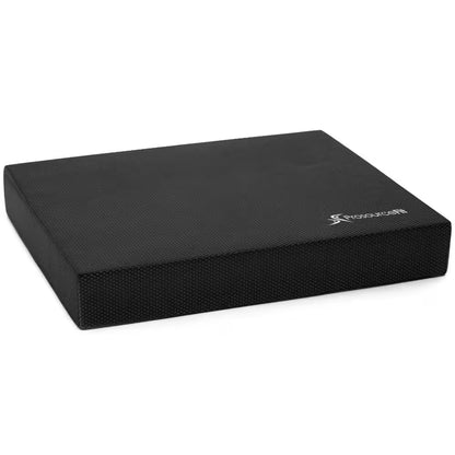 Black 15.5 In. L X 12.5 In. W X 2.5 In. T Exercise Balance Pad, Non-Slip Cushioned Foam Mat and Knee Pad (1.35 Sq. Ft.)