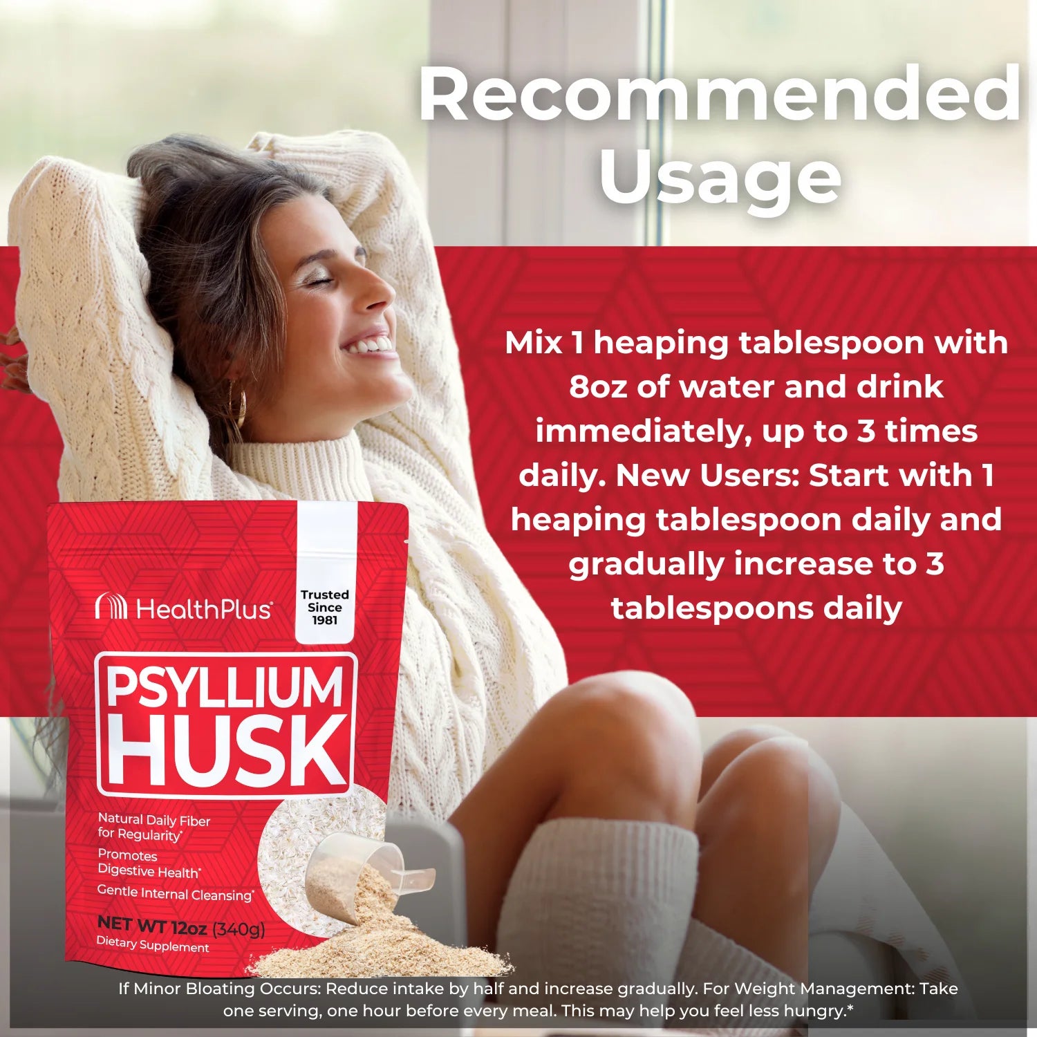 Pure Psyllium Husk - 12 Oz
