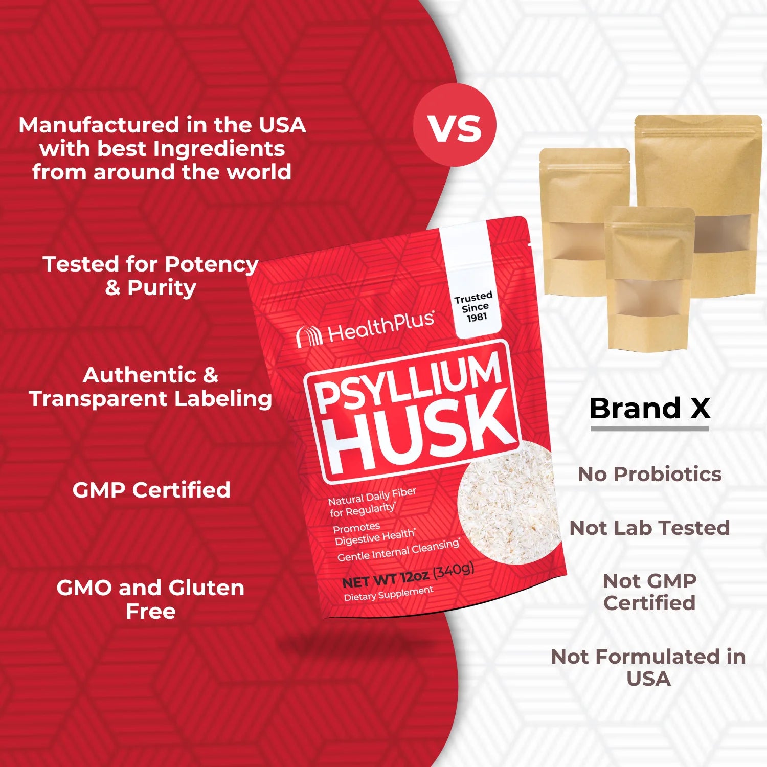 Pure Psyllium Husk - 12 Oz