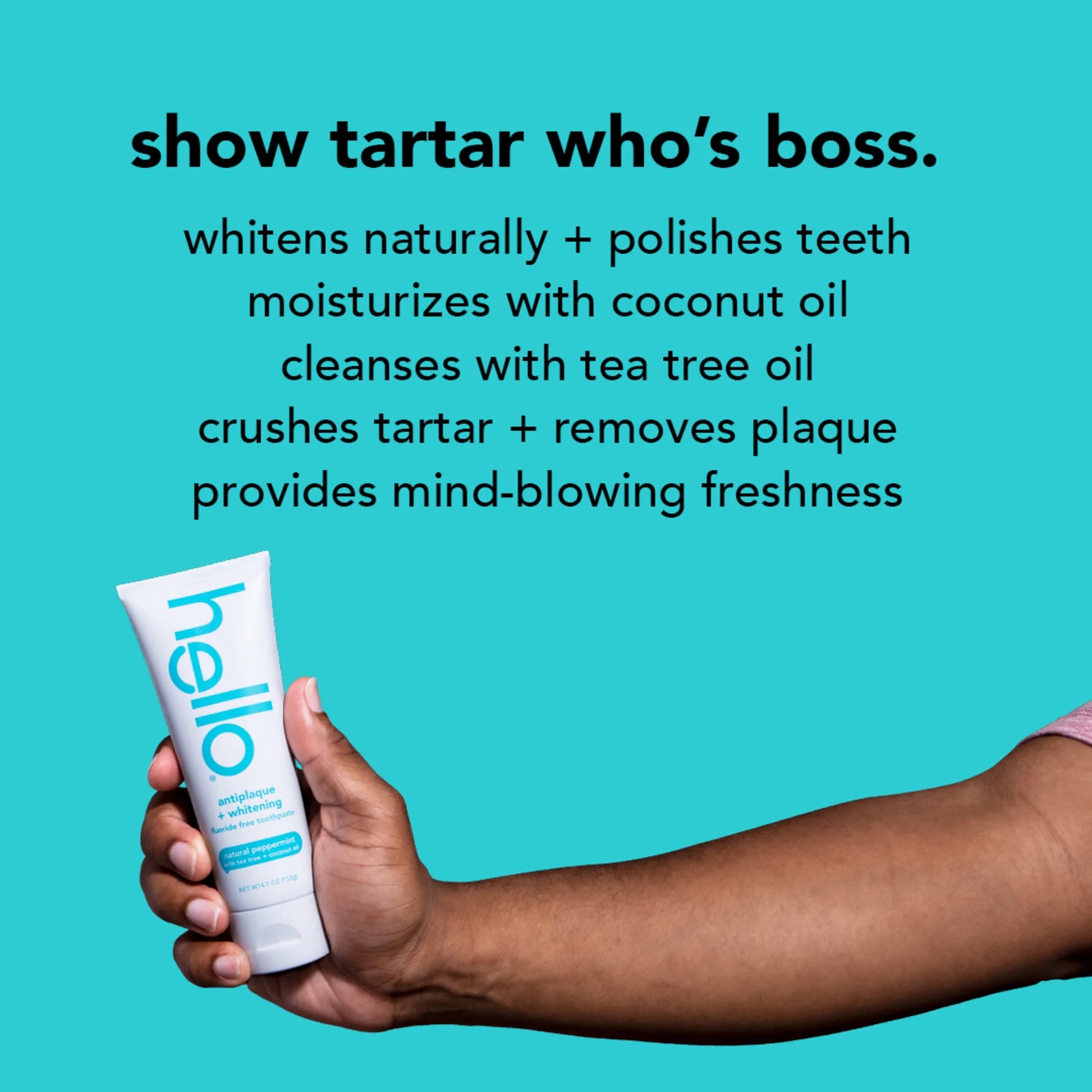 Antiplaque Whitening Fluoride Free Toothpaste, Natural Peppermint, 2 Pack, 4.7 Oz Tubes