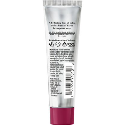 100% Natural Squeezy Tinted Lip Balm with Beeswax, Watermelon Rush, 1 Tube
