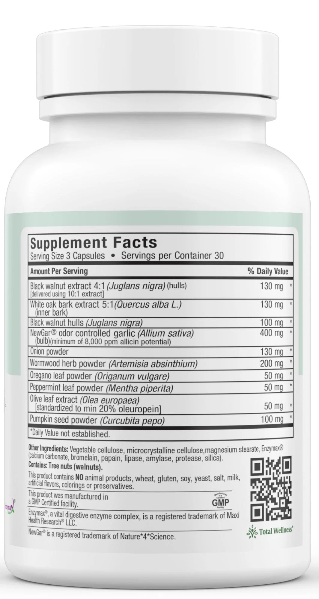 Intestinal Cleanse for Humans - Natural Digestive Colon Gut Flora Body Detox for Women - Gut Cleanse for Men - Bloated Belly Relief with Black Walnut Wormwood Herb (90 Capsules)