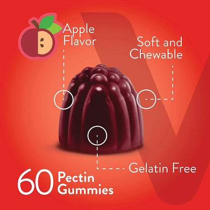 Apple Cider Vinegar Gummies and Ginger, Detox and Cleanse, Apple Flavor, 60 Count, 1 Pack