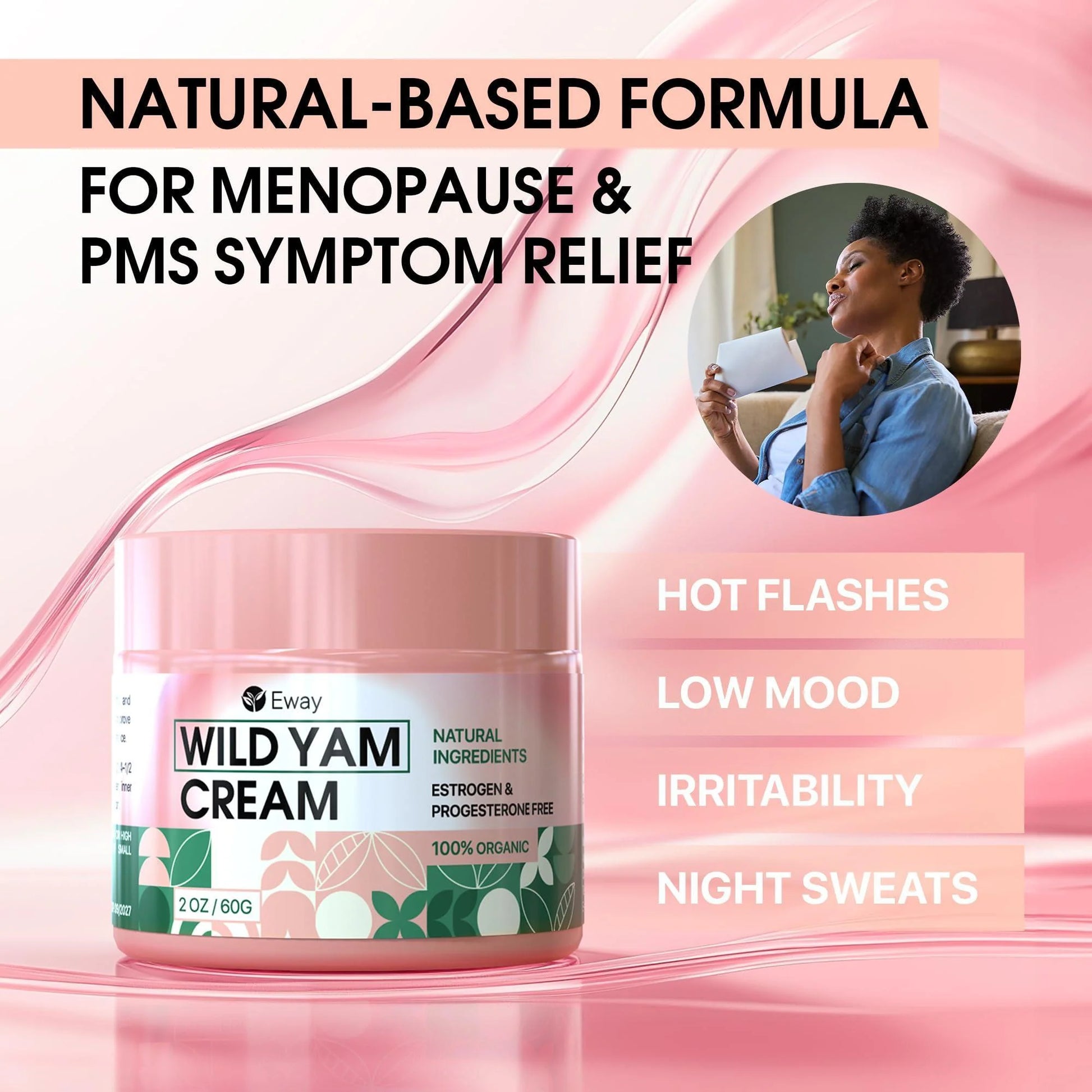 Wild Yam Cream for Hormone Balance Deep Moisturizing 2 OZ Hormone Support