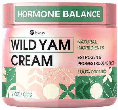 Wild Yam Cream for Hormone Balance Deep Moisturizing 2 OZ Hormone Support