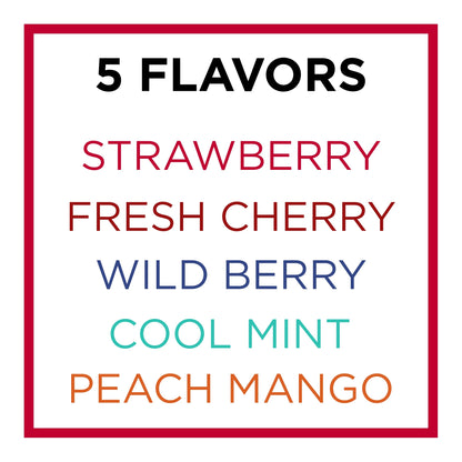 Daily Care Minis Moisturizing Lip Balm Tubes with SPF 15, Strawberry, Cool Mint, Wild Berry, Peach Mango and Fresh Cherry Lip Balm Pack - 0.18 0Z Each, 5 Count