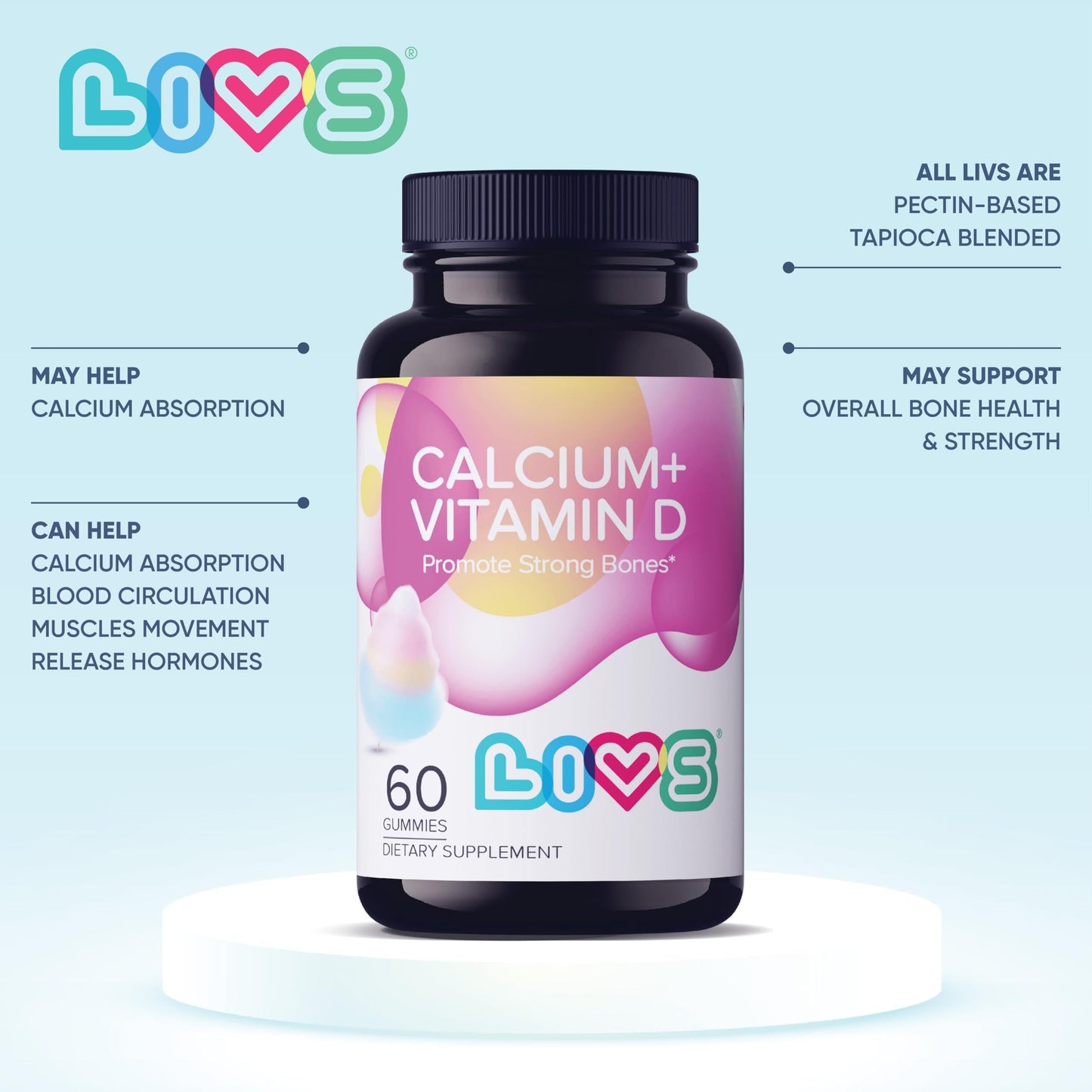 Calcium Vitamin D Gummies All Natural Gluten Free Non GMO Chews Calcium And