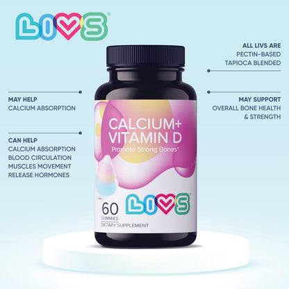 Calcium Vitamin D Gummies All Natural Gluten Free Non GMO Chews Calcium And